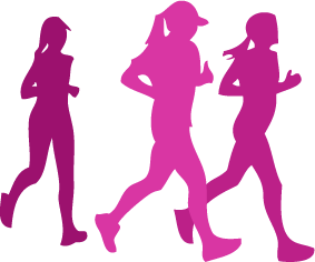 silhouette runners purple